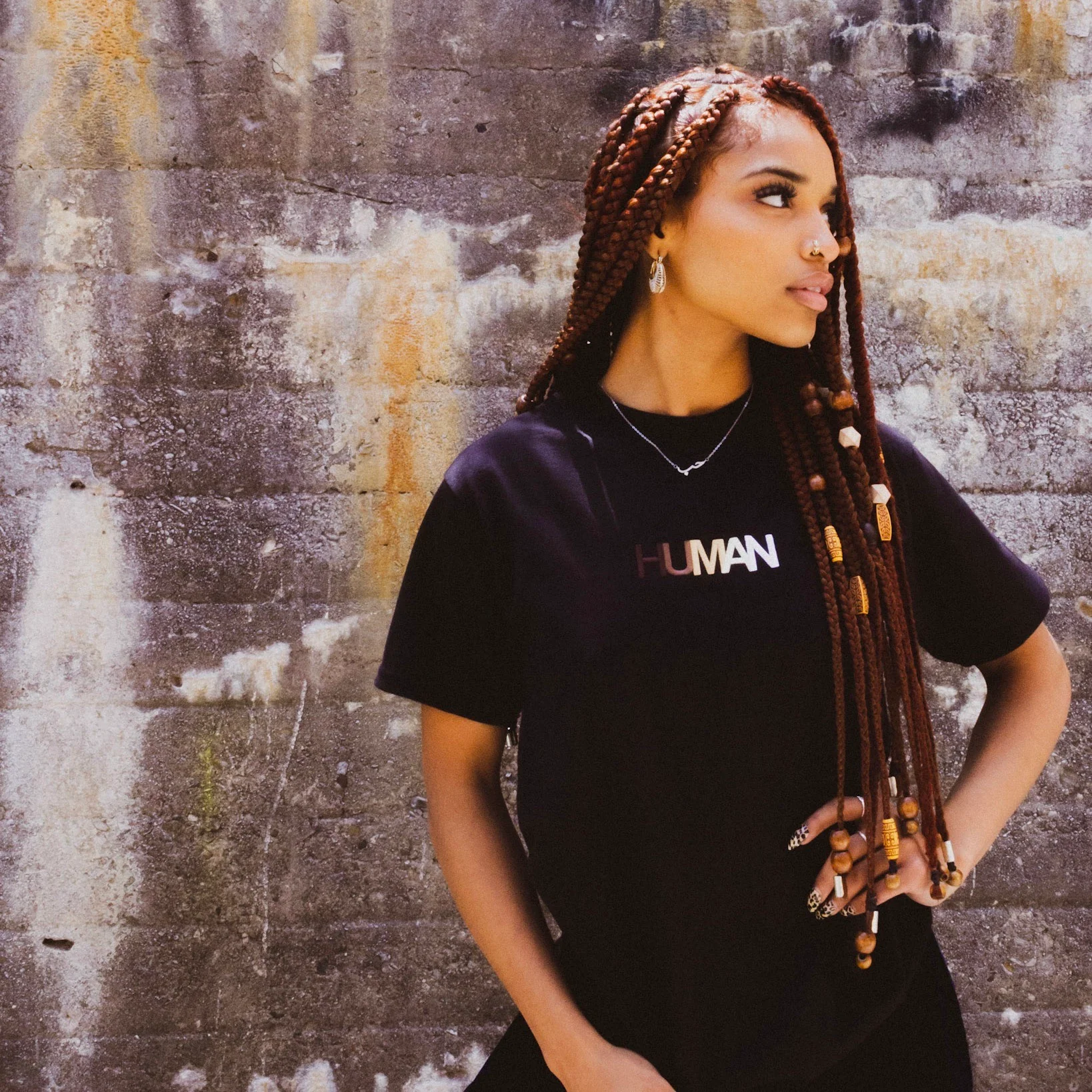 Human Embroidered Tee - Image 11