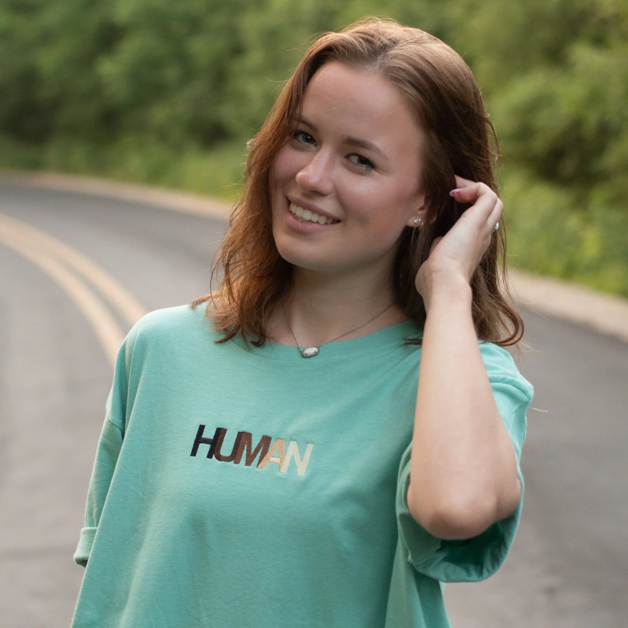 Human Embroidered Tee - Image 6