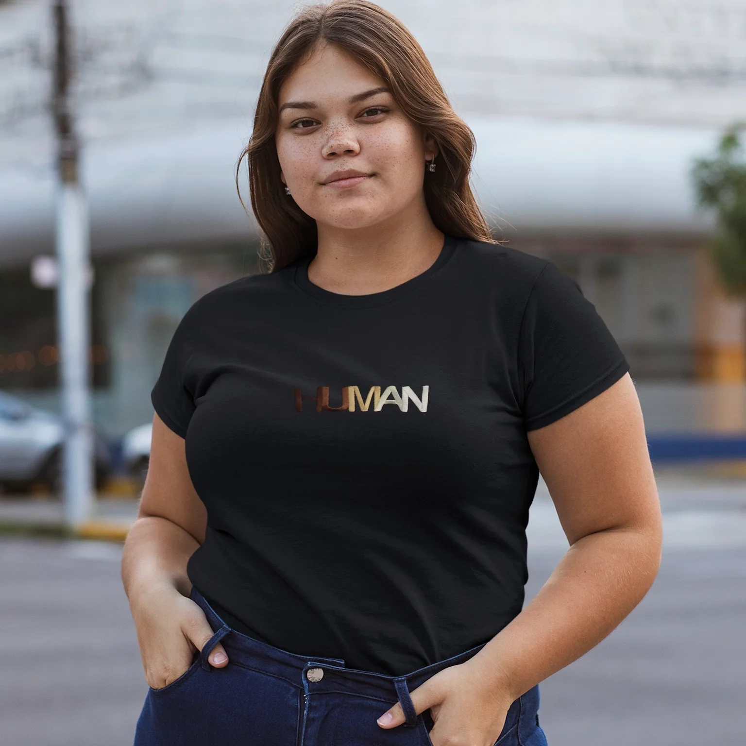 Human Embroidered Tee - Image 9